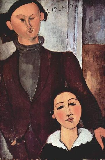 Portrat des Jacques Lipchitz mit seiner Frau, Amedeo Modigliani